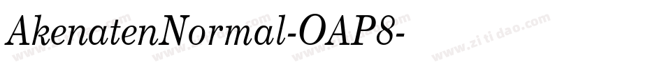 AkenatenNormal-OAP8字体转换