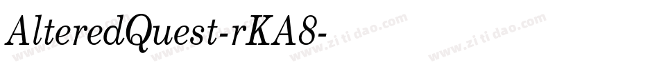 AlteredQuest-rKA8字体转换