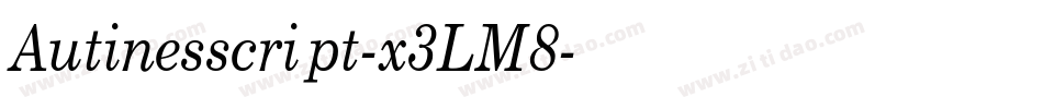 Autinesscript-x3LM8字体转换