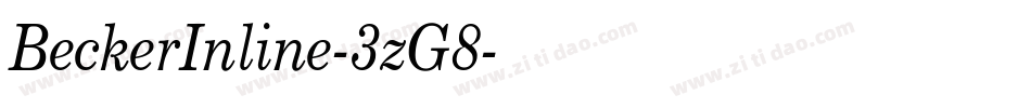 BeckerInline-3zG8字体转换