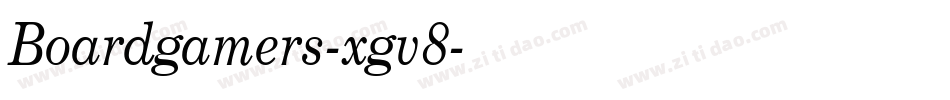 Boardgamers-xgv8字体转换
