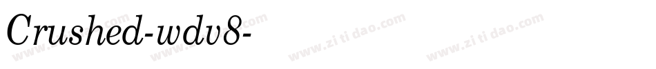 Crushed-wdv8字体转换