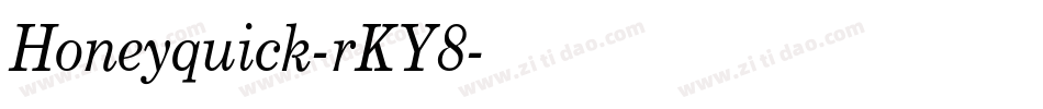 Honeyquick-rKY8字体转换