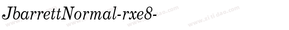 JbarrettNormal-rxe8字体转换