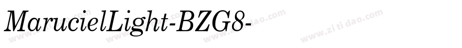 MarucielLight-BZG8字体转换
