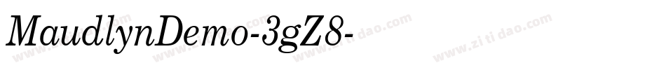 MaudlynDemo-3gZ8字体转换