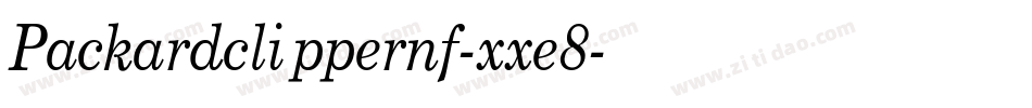 Packardclippernf-xxe8字体转换