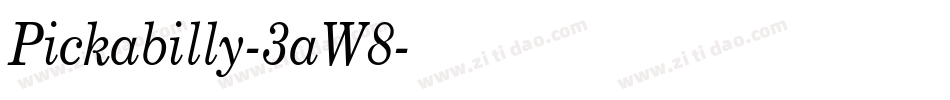 Pickabilly-3aW8字体转换