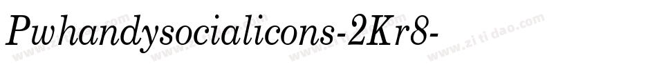 Pwhandysocialicons-2Kr8字体转换