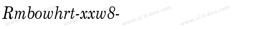 Rmbowhrt-xxw8字体转换