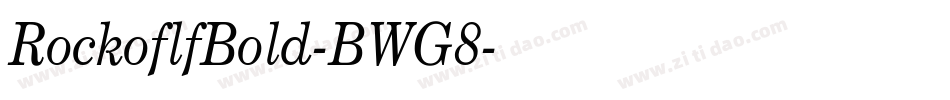 RockoflfBold-BWG8字体转换