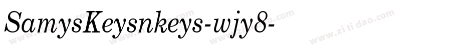 SamysKeysnkeys-wjy8字体转换