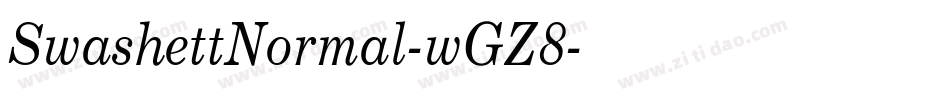 SwashettNormal-wGZ8字体转换