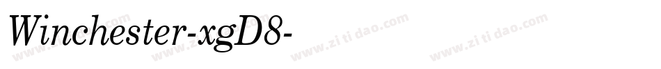 Winchester-xgD8字体转换