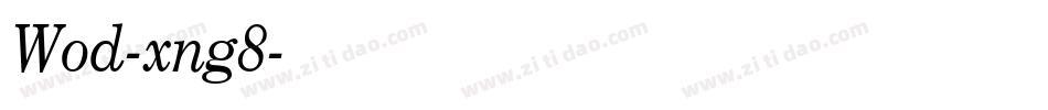 Wod-xng8字体转换