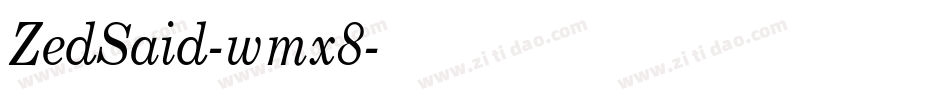 ZedSaid-wmx8字体转换