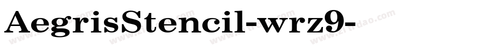 AegrisStencil-wrz9字体转换