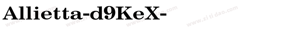 Allietta-d9KeX字体转换