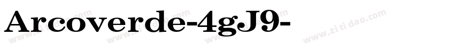 Arcoverde-4gJ9字体转换