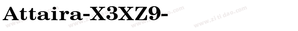 Attaira-X3XZ9字体转换