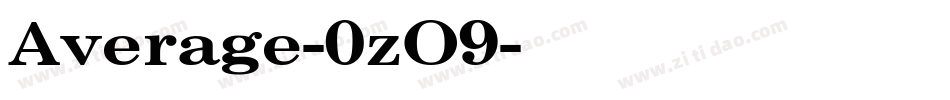 Average-0zO9字体转换