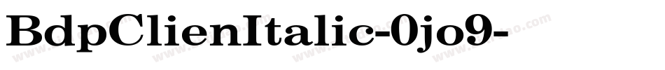 BdpClienItalic-0jo9字体转换