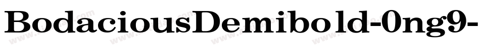 BodaciousDemibold-0ng9字体转换