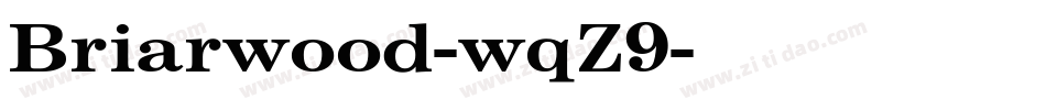 Briarwood-wqZ9字体转换