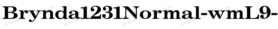 Brynda1231Normal-wmL9字体转换