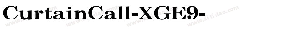 CurtainCall-XGE9字体转换