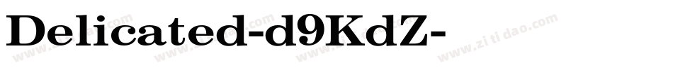Delicated-d9KdZ字体转换