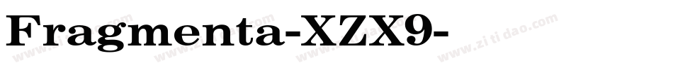 Fragmenta-XZX9字体转换