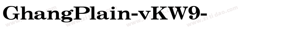 GhangPlain-vKW9字体转换