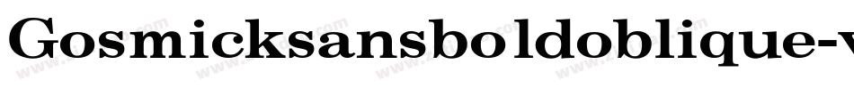 Gosmicksansboldoblique-vAZ9字体转换
