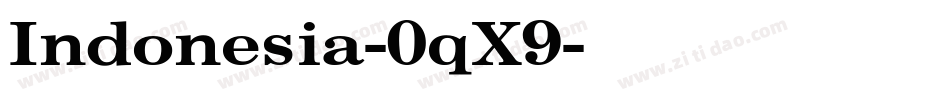Indonesia-0qX9字体转换