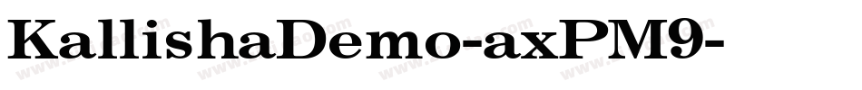 KallishaDemo-axPM9字体转换