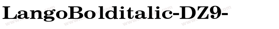 LangoBolditalic-DZ9字体转换