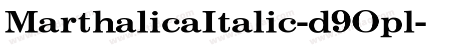 MarthalicaItalic-d9Opl字体转换