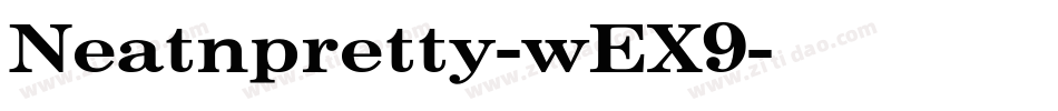 Neatnpretty-wEX9字体转换