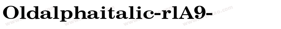 Oldalphaitalic-rlA9字体转换