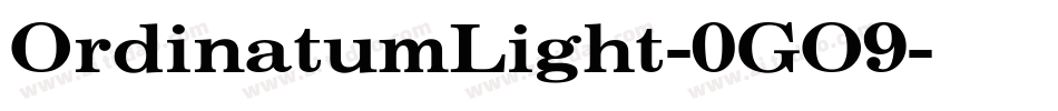 OrdinatumLight-0GO9字体转换