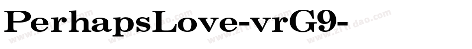 PerhapsLove-vrG9字体转换