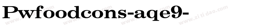 Pwfoodcons-aqe9字体转换