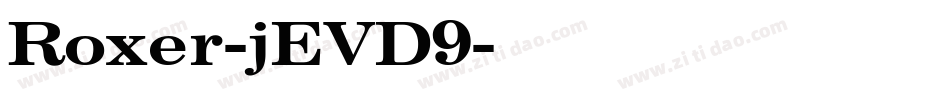 Roxer-jEVD9字体转换