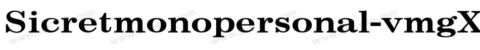 Sicretmonopersonal-vmgX9字体转换