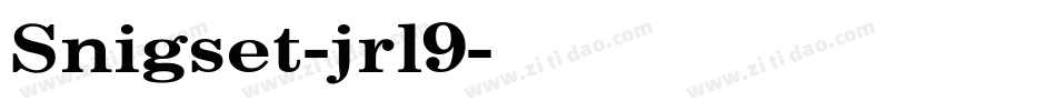 Snigset-jrl9字体转换