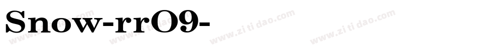 Snow-rrO9字体转换