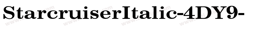 StarcruiserItalic-4DY9字体转换