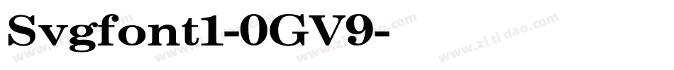 Svgfont1-0GV9字体转换