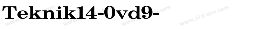 Teknik14-0vd9字体转换